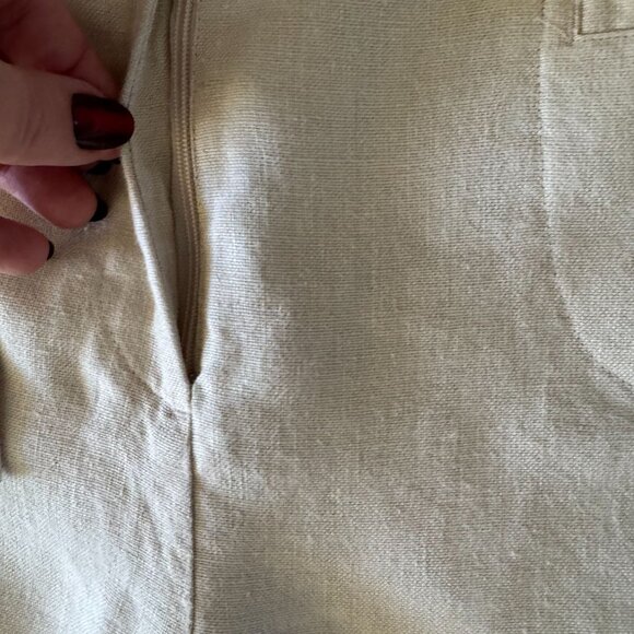 Charter Club Full Length Linen Pants Size 14 Womens Relaxed Fit Cream Pocket - Picture 4 of 6